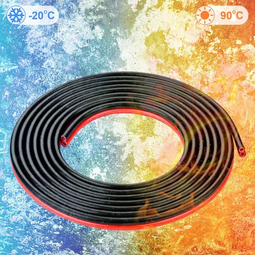 Vista 5 de Cable de cobre estañado de 10 pies de calibre 10, 2 conductores, cable paralelo aislado para panel solar, audio de automóvil, automóvil, cable 10