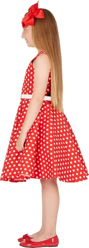 Vista 4 de BlackButterfly Vestido vintage con lunares de los años 50 para niñas