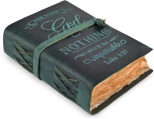 Vista 12 de LEATHER VILLAGE Diario bíblico vintage encuadernado en cuero, hecho a mano, diario antiguo de oración cristiana en relieve para mujeres y hombres