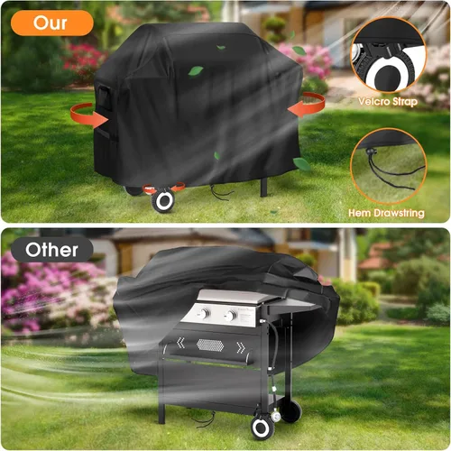 Vista 4 de Cubierta para parrilla para Captiva Designs GR20 parrilla de gas de superficie plana de 3 quemadores, cubierta de parrilla impermeable resistente