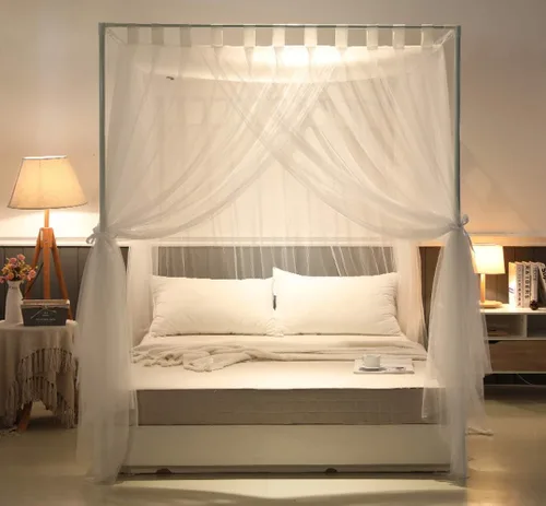 Vista 4 de Mengersi Cortinas de Cama con Dosel, Dosel de Cama, Doseles de Marco de Cama, Mosquitero de Cama, Accesorios de Decoración de Dormitorio