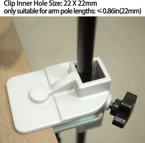 Vista 6 de Abrazadera de metal para brazos de mesa de aseo para mascotas, aleación de aluminio resistente, soporte de corte de pelo para perros y gatos