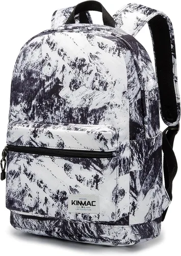Vista 24 de Kinmac Mochila resistente al agua para laptop con puerto de carga USB para laptop de hasta 15.6 pulgadas (bordado)