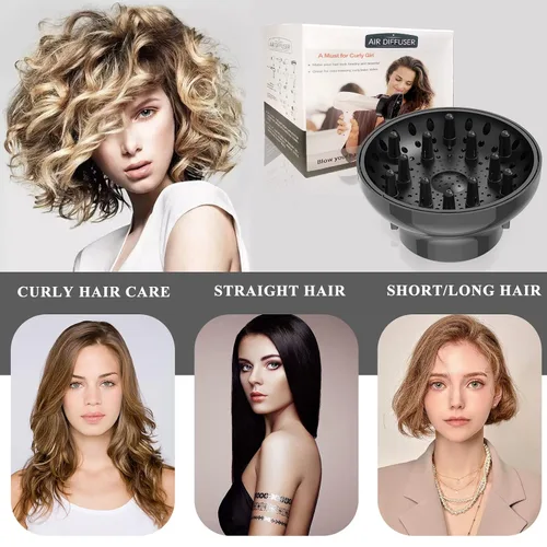 Vista 5 de Accesorio Difusor de Secador de Pelo Universal Ajustable Profesional Herramienta de Salón para Cabello Rizado Se Ajusta a la Mayoría de Secadores