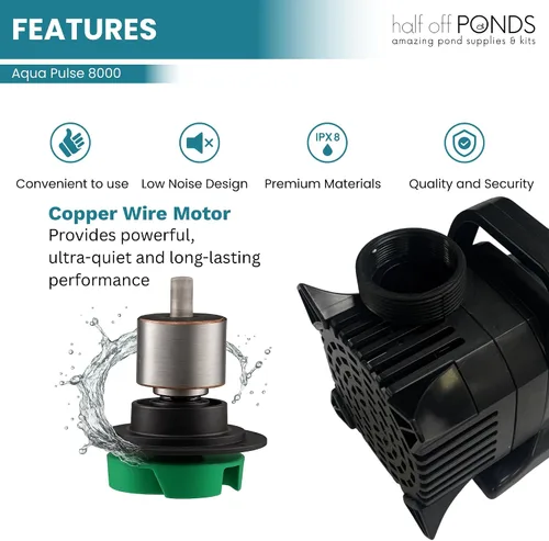 Vista 3 de Submersible Pond Pump, 8,000 GPH