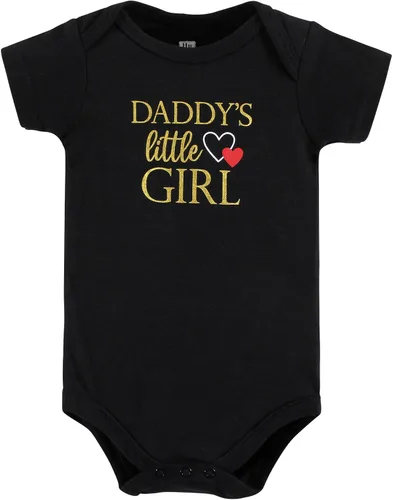 Vista 98 de Hudson Baby baby-girls Cotton Bodysuits 3-pack