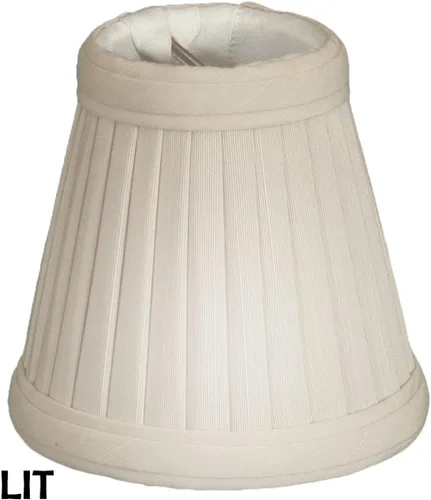 Vista 3 de Royal Designs, Inc. CS-109BG-6 - Lámpara de araña plisada, color beige, 2 x 3.5 x 3.5 pulgadas, paquete de 6 Beige - Paquete de 6