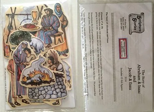 Vista 2 de Abraham e Isaac - Figuras de fieltro para tablones de franela para historias bíblicas precortadas