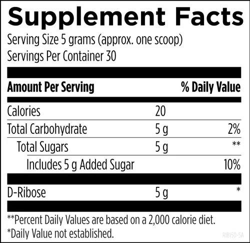 Vista 3 de Designs for Health D-Ribosa en polvo – Suplemento de D-ribosa pura de 5000 mg – Puede apoyar a atletas, entrenamientos, energía + músculos – Mezcla