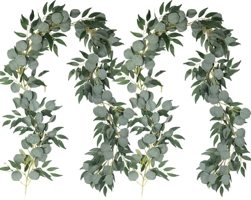 Vista 13 de RECUTMS 20LED Luces de Cadena de Hojas de Monstera, Hojas Artificiales de Palmera de Ratán Tropical, Enredadera Verde Colgante para Pared