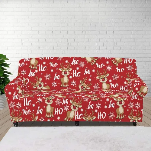 Vista 110 de Boatee Fundas de sofá de 1 pieza con diseño de copo de nieve azul, fundas elásticas para sofá, 1 cojín, protección de muebles, decoración para sala