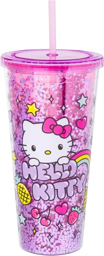 Vista 11 de Silver Buffalo Sanrio Hello Kitty, vaso de acero inoxidable con forma de lata, 11.8 onzas