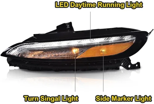 Vista 2 de CHEDA Luz de estacionamiento LED blanca DRL señal de giro izquierda conductor compatible con Jeep Cherokee 2014-2018 68157103AQ
