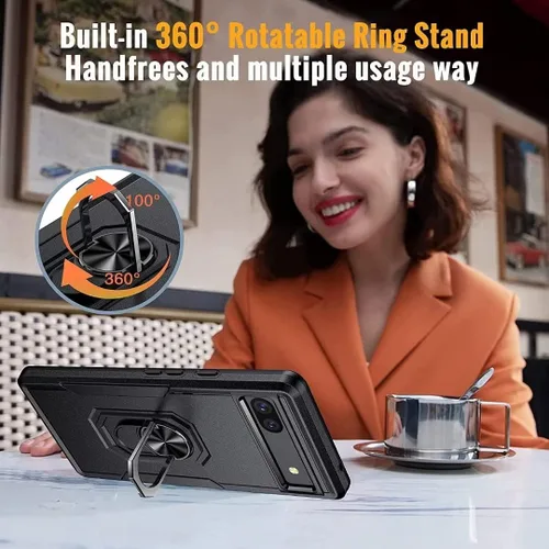 Vista 4 de Funda para Google Pixel 6A, Pixel 6A resistente a prueba de golpes, cubierta protectora de cuerpo completo [doble capa]