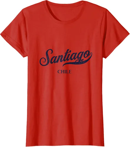 Vista 11 de Retro Chile City - Camiseta vintage de Santiago, Gris Gris Oscuro