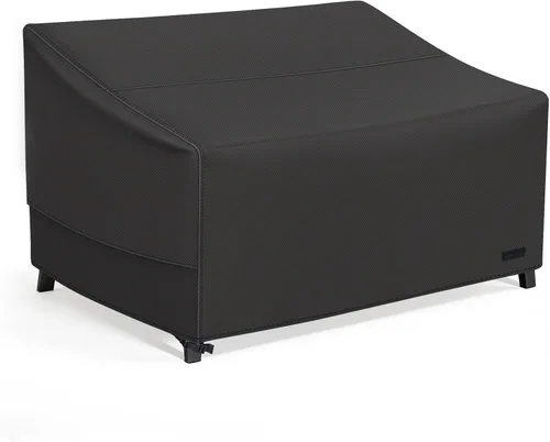 Vista 17 de NettyPro Funda impermeable para sofá modular de patio 600D de alta resistencia, para muebles de patio en forma de L, juego de salón, 83 x 104 Negro