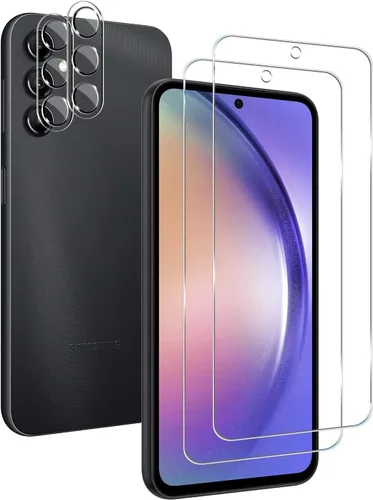 Vista 8 de BIGFACE Protector de pantalla de vidrio templado para Galaxy S24 Ultra + protector de lente de cámara [2 + 2 unidades] [compatible con fundas]