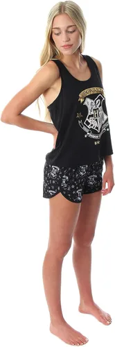 Vista 2 de Harry Potter Hogwarts House Crest - Conjunto de pijama para mujer con espalda cruzada y pantalones cortos