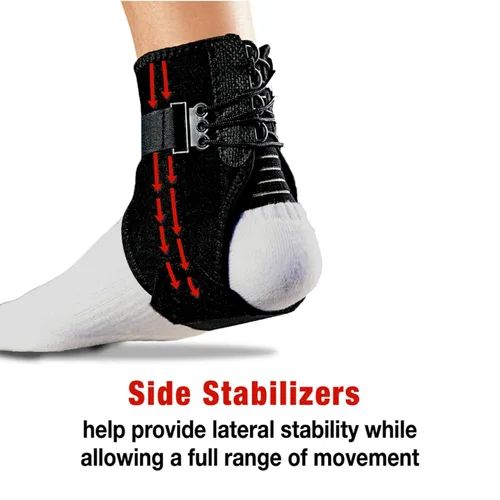 Vista 3 de ACE Ankle Brace with Side Stabilizers, Adjustable, Black, (Pack of 12)