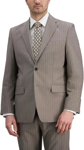 Vista 21 de Haggar JMH Classic Fit Premium Stretch Suit Pantalones y chaquetas separados para hombre Rayas negras