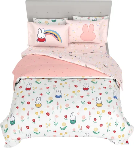 Vista 33 de Franco - Juego de edredón y sábanas supersuaves con funda para niños, 5 piezas, tamaño individual, Hello Kitty