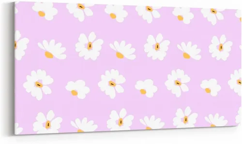 Vista 36 de Daisy Florals Wall Artwork Decor,Cartoon Blue Wildflowers Wall Painting for Boys Girls Women,Retro Country Style 38" Lx19 W