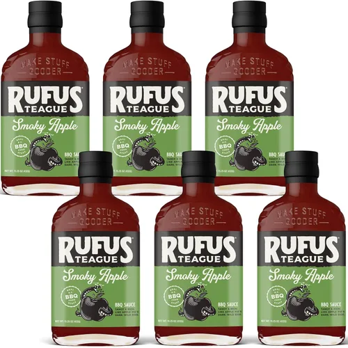 Vista 10 de Rufus Teague - Salsa BBQ de manzana ahumada - Salsa barbacoa premium - Botella de 15.25 onzas
