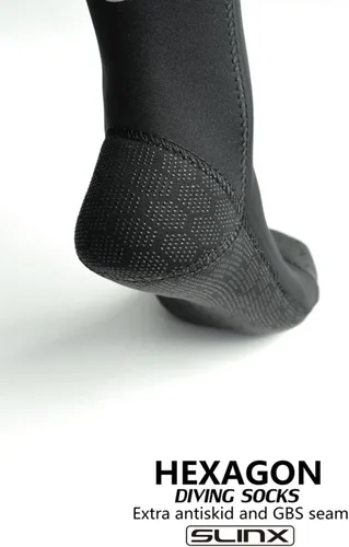 Vista 4 de Skyone Calcetines de neopreno con aleta de agua para buceo, 0.118 pulgadas para mujeres y hombres, calcetines térmicos de playa antideslizantes