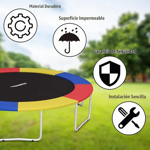 Vista 6 de Giantex Trampoline Pad, 8ft 10ft 12ft 14ft 15ft 16ft Trampoline Replacement Safety Pad, No Holes for Pole, Waterproof Trampoline Accessories Spring
