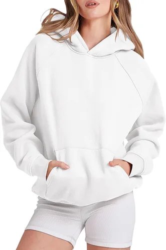 Vista 2 de SNKSDGM Womens 2023 Color Block Hoodies Long Sleeve Button Down Hooded Sweatshirt Loose Pocket Pullover Tops Fall Clothes