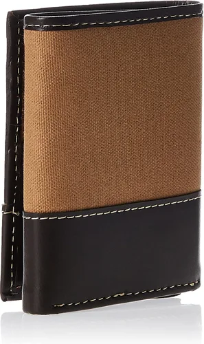Vista 2 de Timberland Mens Two-Tone Piel Auténtica TrifoldCartera