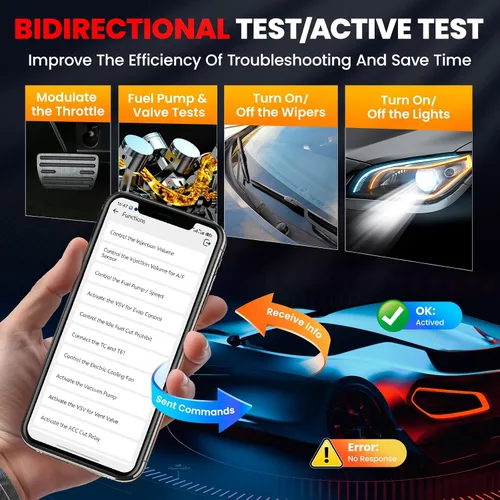 Vista 8 de KINGBOLEN Soloscan para Land Rover Jaguar OBD2 escáner Bluetooth, servicio de restablecimiento, herramienta de escaneo bidireccional para iOS