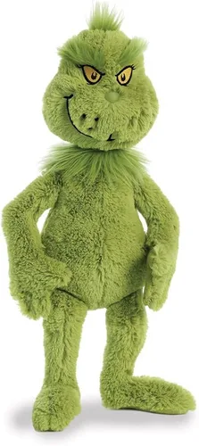 Vista 2 de Aurora® Whimsical Dr. Seuss™ Grinch Stuffed Animal - Muñeco de Peluche Oficialmente Licenciado para Juego Imaginativo - Perfecto para Niños