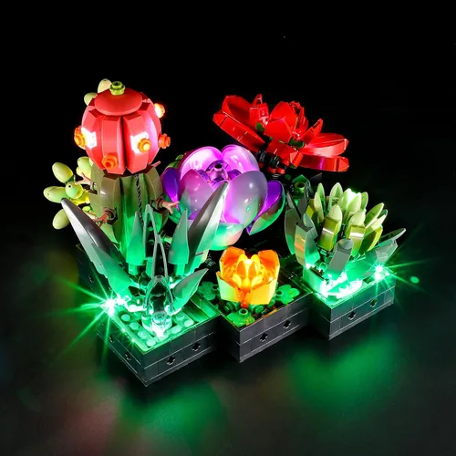 Vista 7 de BRIKSMAX Kit de iluminación LED para LEGO-10309 Suculentas (no incluye el set de Lego) - Compatible con modelo de bloques de construcción Lego
