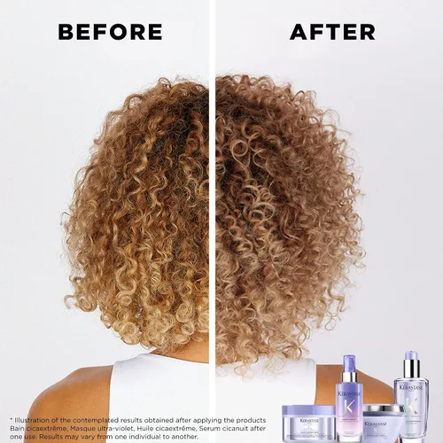 Vista 8 de KERASTASE Blond Absolu Cicaplasme - Suero para el cabello protector contra el calor, para cabello aclarado, resaltado y gris, fortalece y nutre
