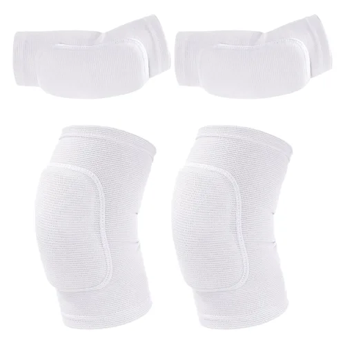 Vista 8 de obmwang Set de rodilleras de voleibol y coderas de voleibol para niños, jóvenes, voleibol, yoga, baile, fútbol, baloncesto, correr, pequeño