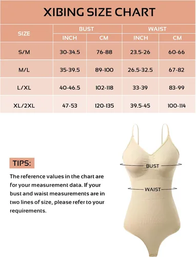 Vista 3 de Xibing Faja moldeadora para mujer, con control de abdomen, sin costuras, cuello en V, ajustable, sin mangas