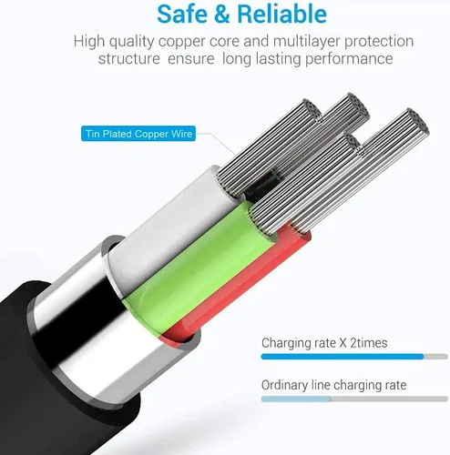 Vista 3 de Cable Lightning con certificación MFi, cargador para iPhone, paquete de 3 cables de carga Lightning a USB A de 3 pies compatible con iPhone 14, 13