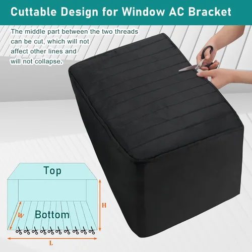 Vista 5 de Luxiv - Cubierta impermeable para aire acondicionado de ventana de invierno para unidad exterior, cubierta de protección contra congelación