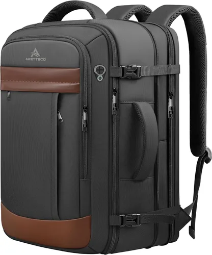 Vista 17 de AREYTECO Mochila de viaje para mujer, mochila de mano expandible de 50 L Amourpink