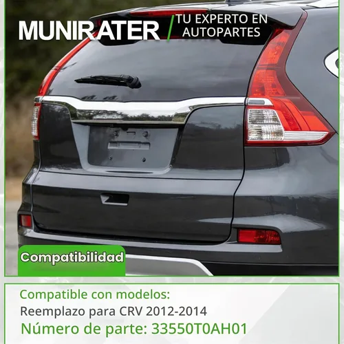 Vista 6 de munirater Reemplazo del lado del pasajero de la luz trasera trasera derecha para CRV 4 puertas 2012-2014
