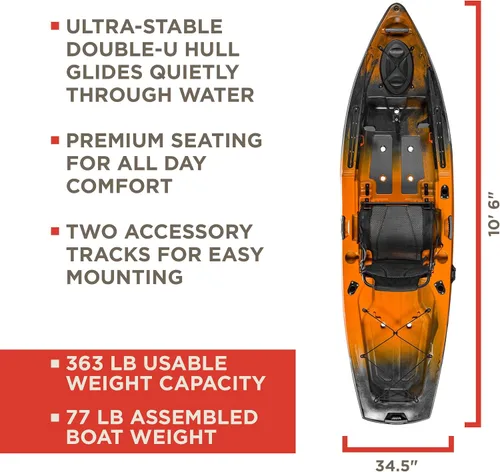 Vista 4 de Old Town Sportsman 106 Sit-on-Top Fishing Kayak Camuflaje Ember