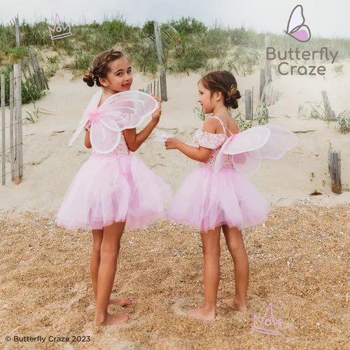 Vista 8 de Butterfly Craze Disfraz de tutú de princesa de hadas para niñas y baile de ballet