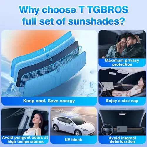 Vista 6 de T TGBROS Parasol para parabrisas para BMW X1 F48 2016 2017 2018 2019 2020 2021 2022 para ventana de automóvil, con bloqueo UV grueso y opaca