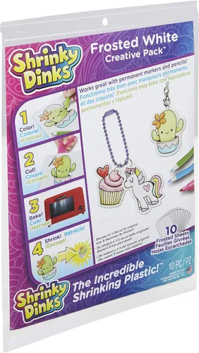 Vista 6 de Creativo paquete de 10 hojas cristal transparentes Shrinky Dinks