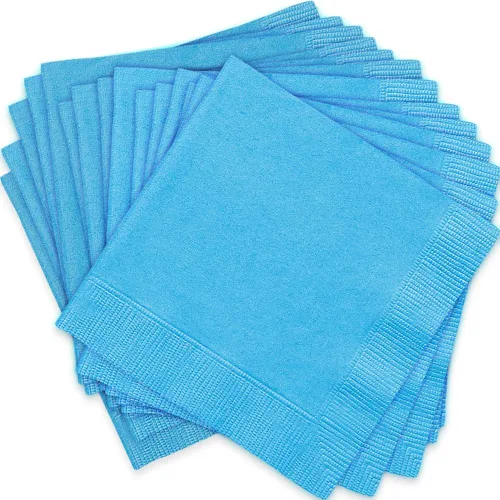 Vista 8 de Servilletas de bebidas azul claro, 20ct
