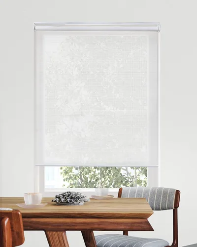 Vista 8 de CHICOLOGY - Persianas enrollables, sin cordón, para el hogar, accesorio de ventana, persianas de puerta, con filtración de luz, blanco chantilly