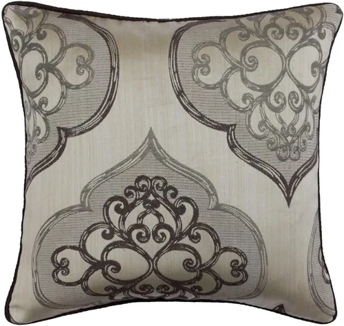 Vista 10 de The HomeCentric Fundas de cojín para sofá, color borgoña de 14 x 14 pulgadas, fundas de almohada de seda jacquard para sofá, diseño de damasco