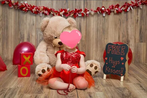 Vista 3 de Muasaaluxi Mameluco de San Valentín para niñas recién nacidas, vestido de tutú con manga volada, corazón y lentejuelas, traje de verano 0-3 años