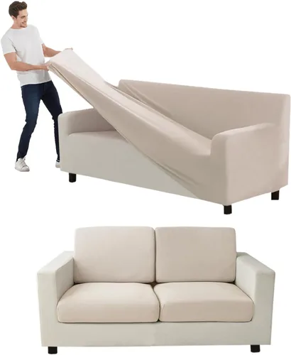 Vista 135 de Funda para Sofá de Terciopelo, Fundas Elásticas para Sofá para Funda Principal Separada/Respaldos y Cojines de Asiento, Funda para Sofá, para Fundas